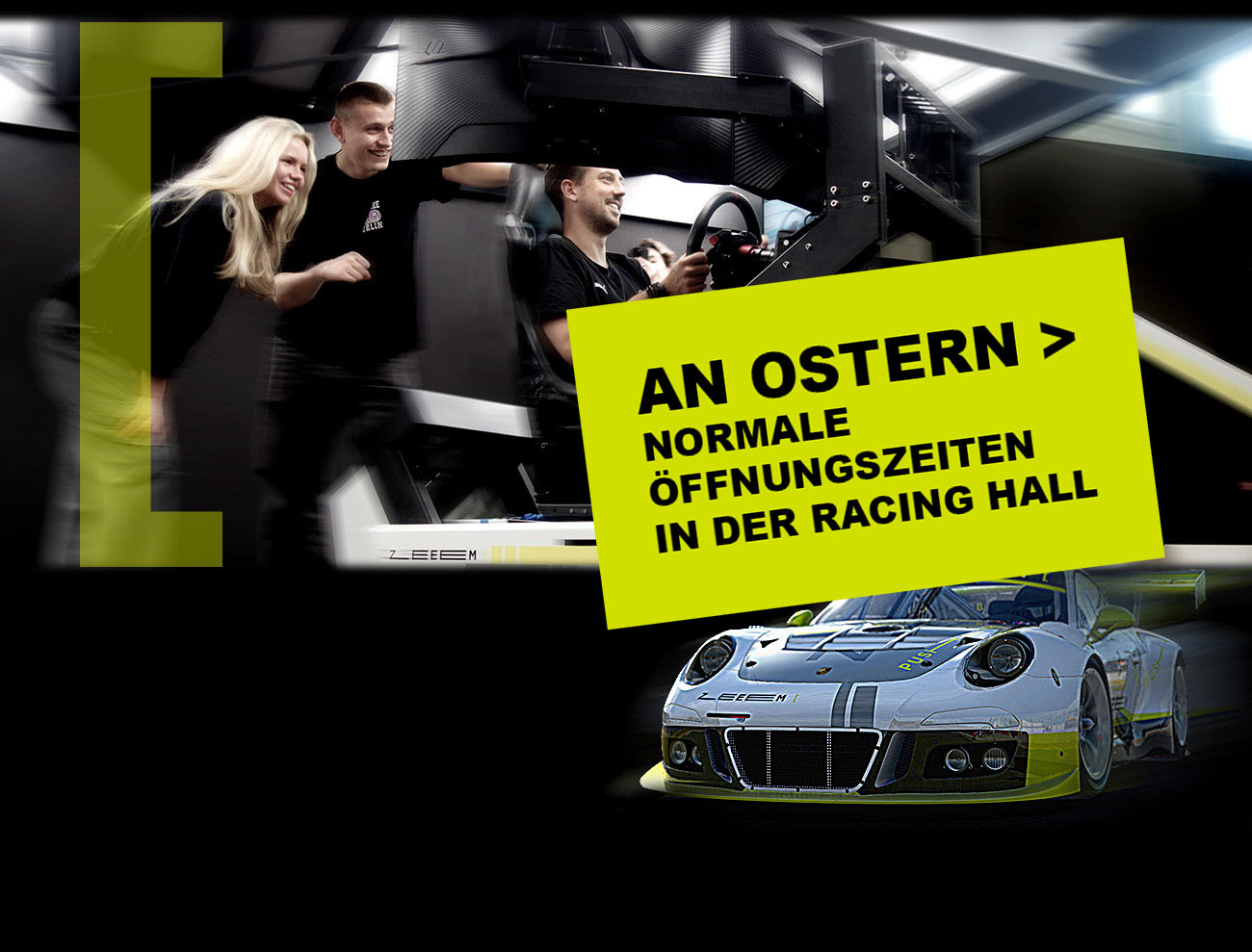 Ostern: Normale Öffnungszeiten in der Racing Hall